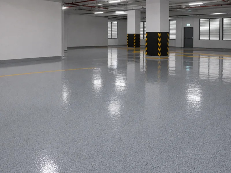 Completed repair section blended with existing floor