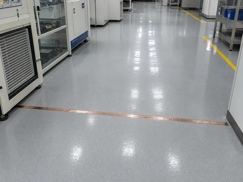ESD anti-static flooring in Senai semiconductor cleanroom