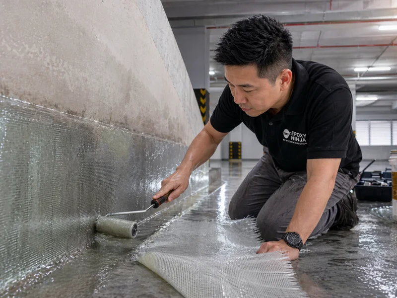 FRP fiber reinforcement lamination process